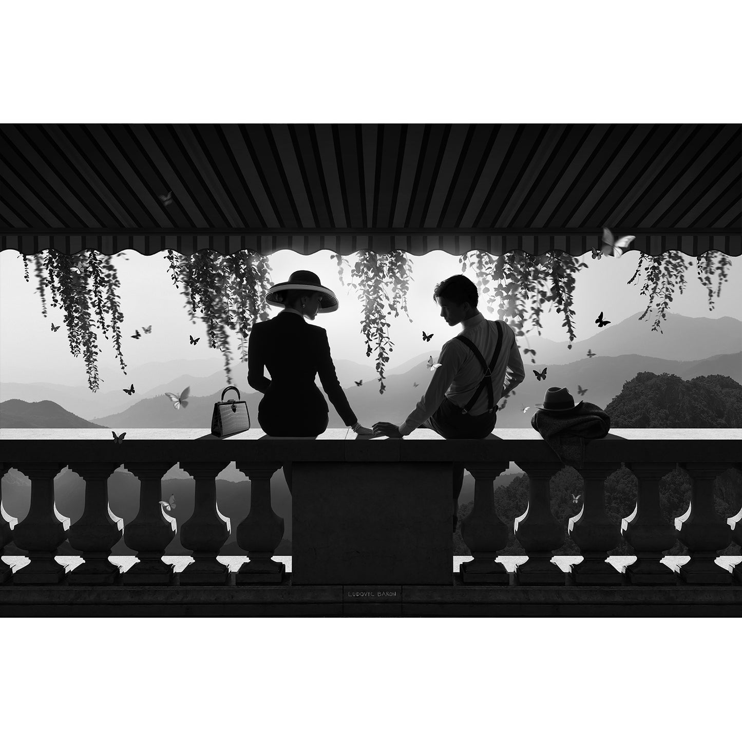 Just us and the butterflies - Affiche fine art