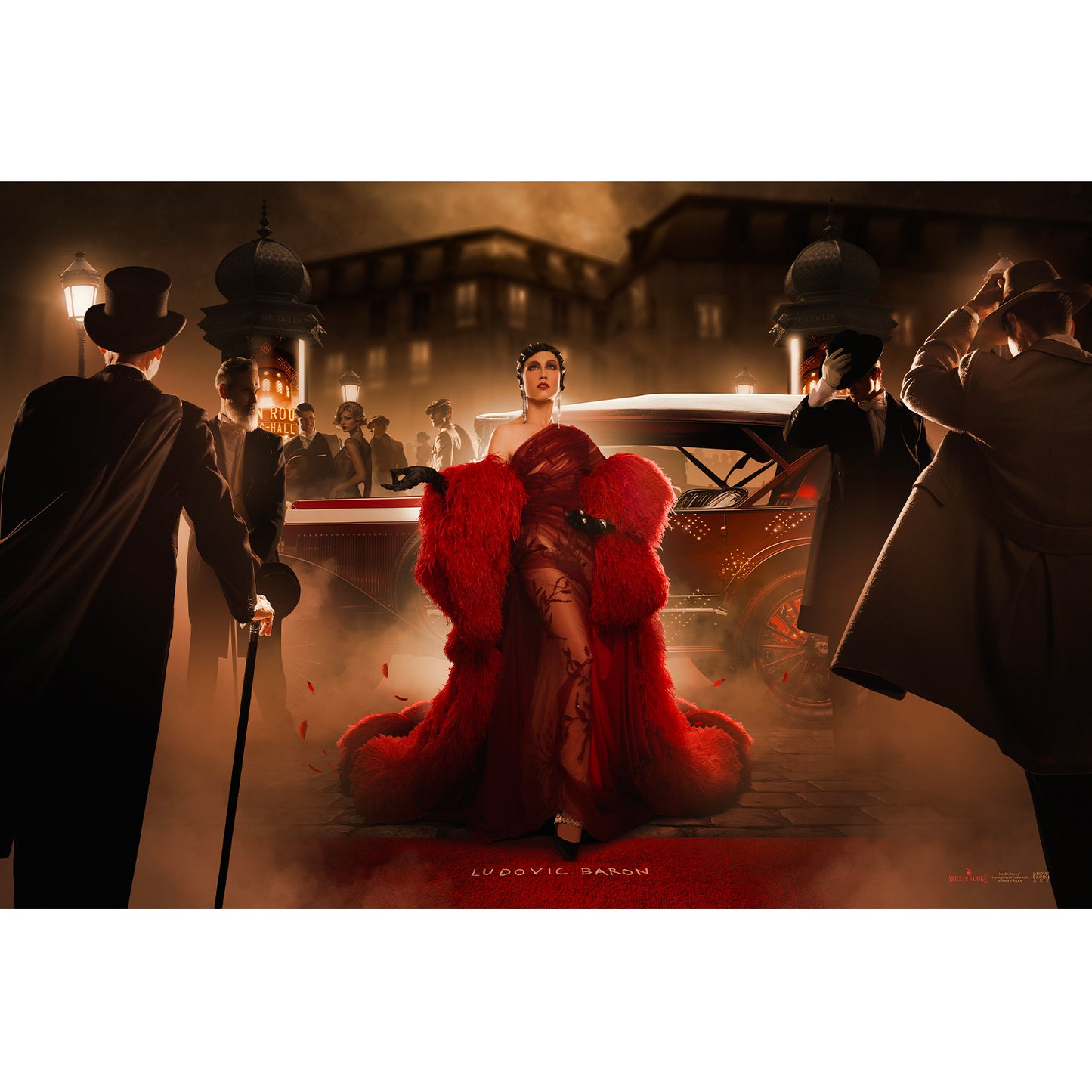 Mistinguett arrive au Moulin Rouge - Affiche fine art