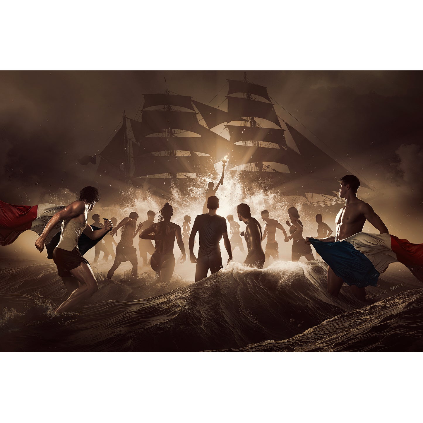 Pour la flamme du sport - Affiche fine art