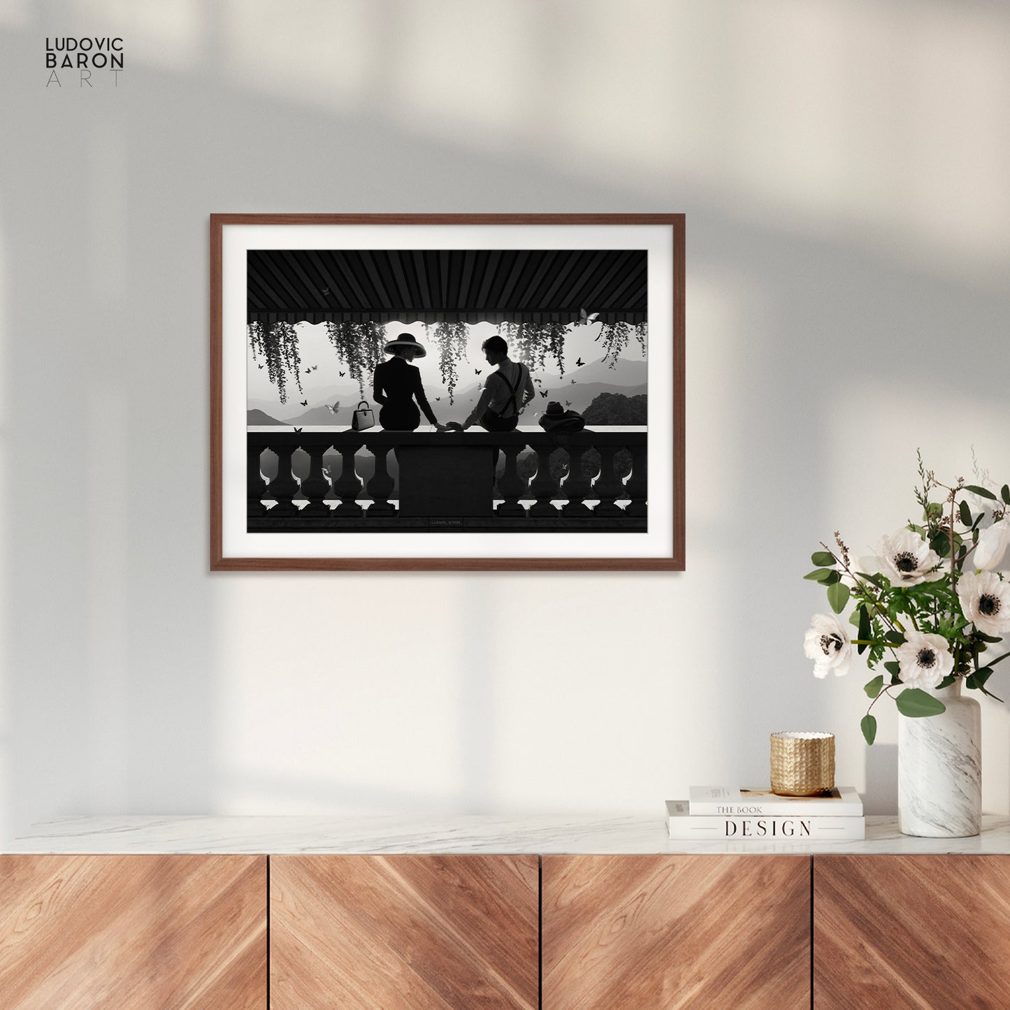 Just us and the butterflies - Affiche fine art