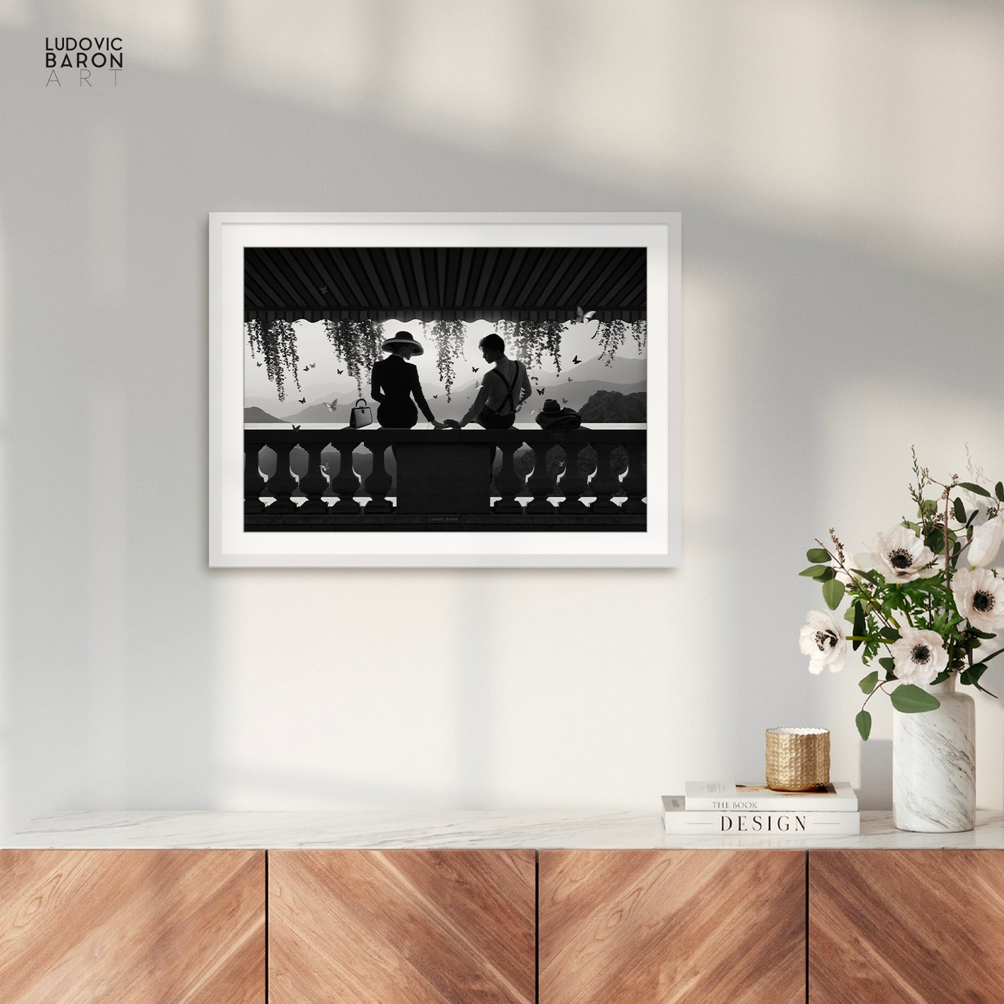 Just us and the butterflies - Affiche fine art