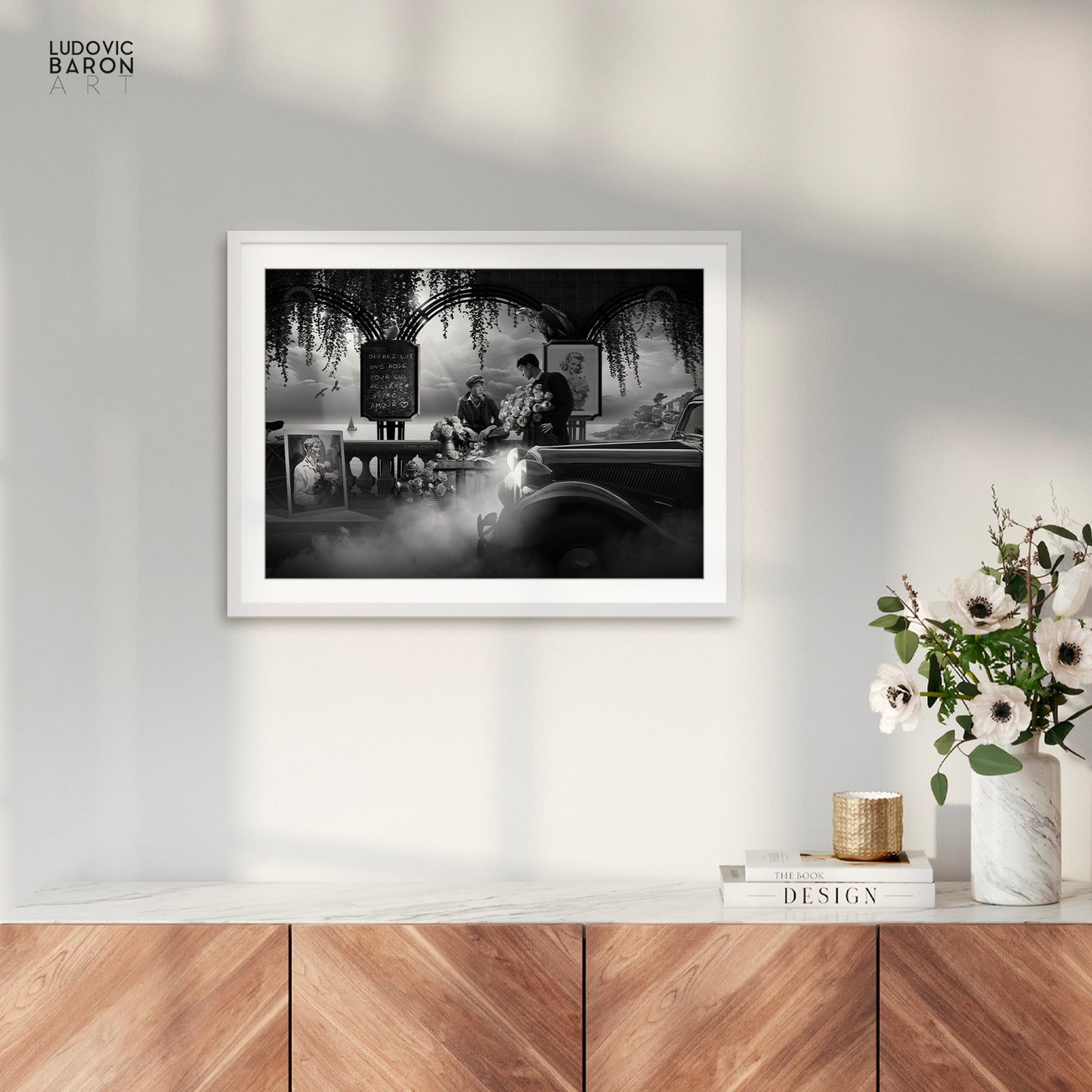 Une rose pour l'amour - Affiche fine art