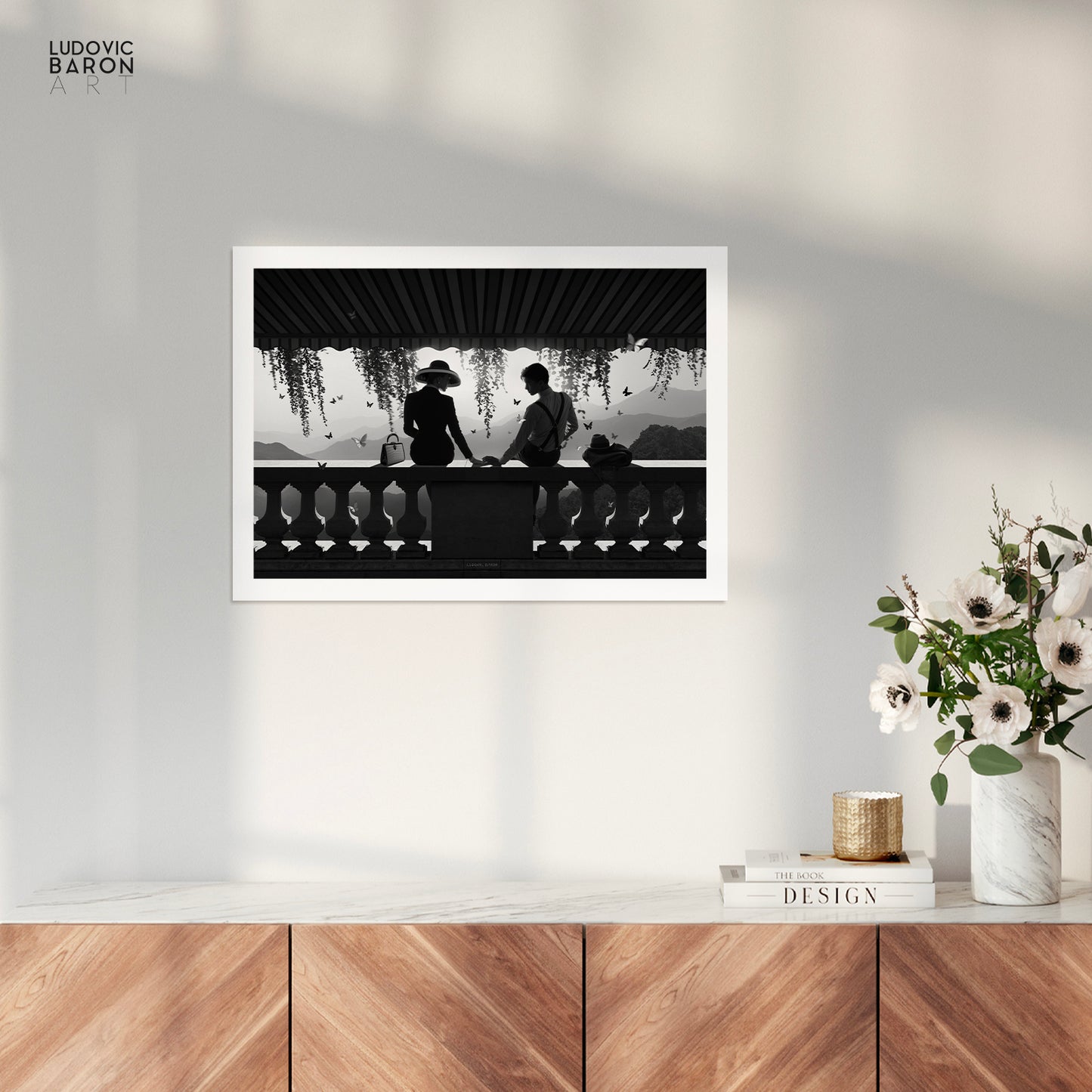 Just us and the butterflies - Affiche fine art