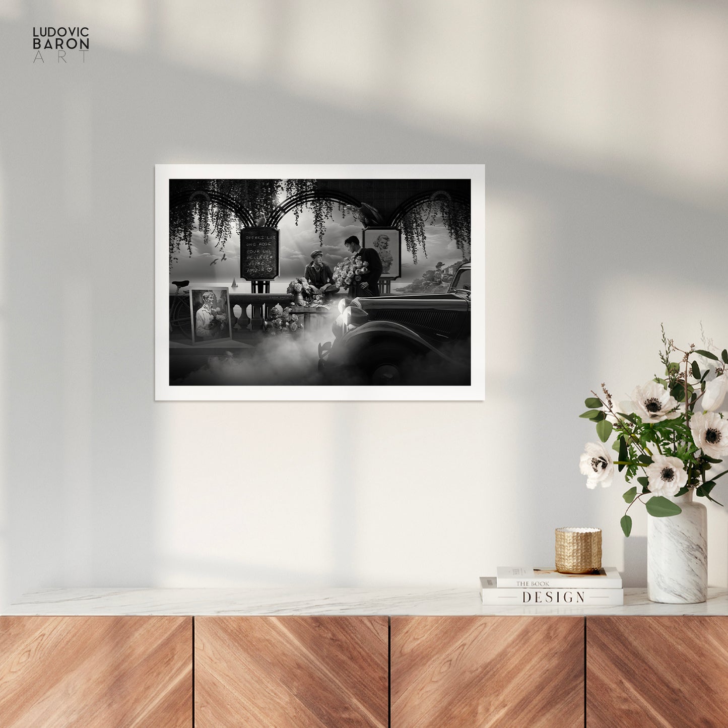 Une rose pour l'amour - Affiche fine art