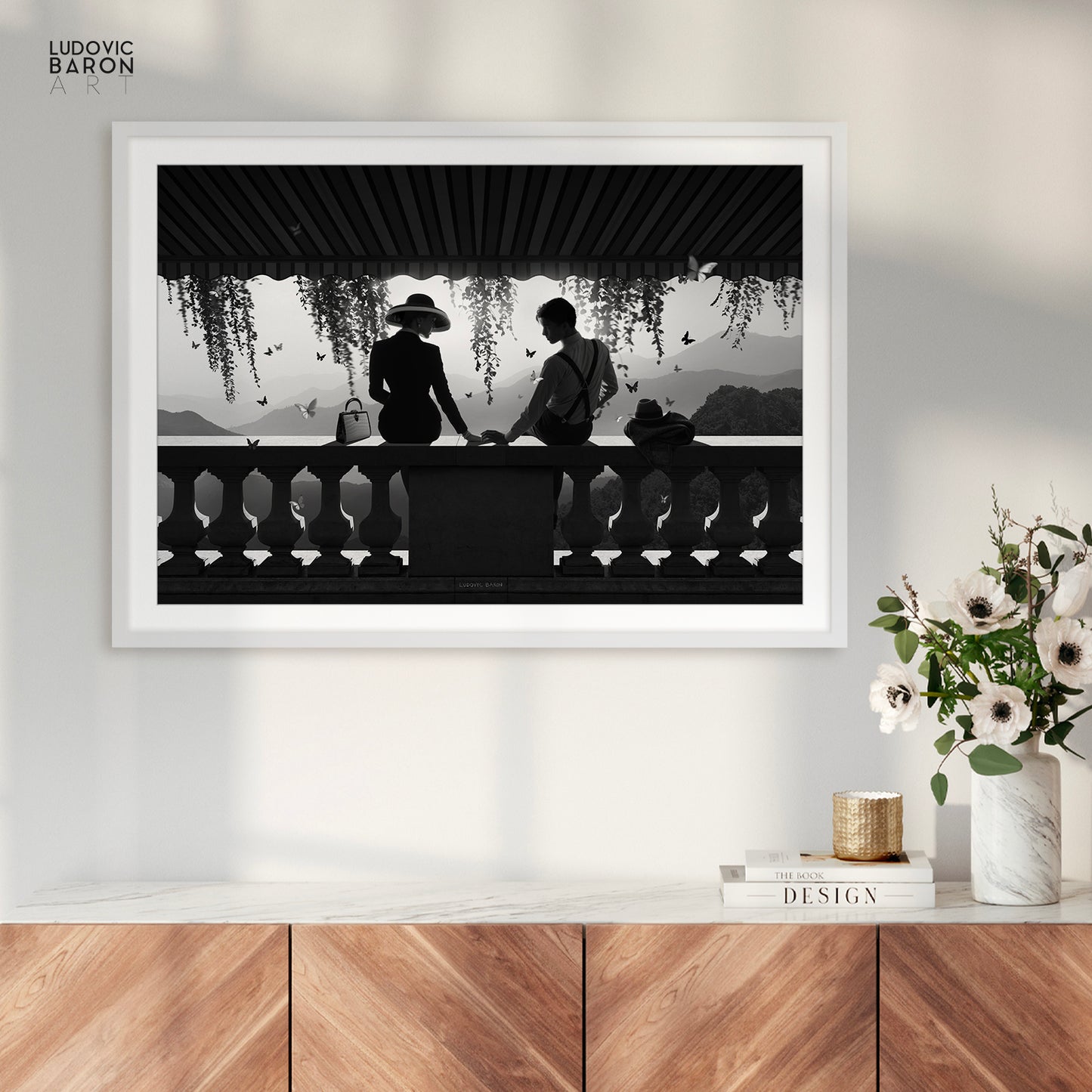 Just us and the butterflies - Affiche fine art
