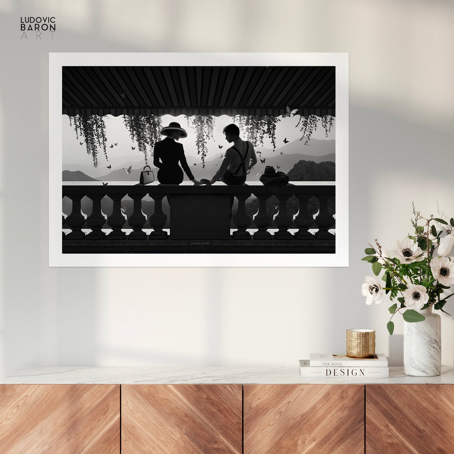Just us and the butterflies - Affiche fine art