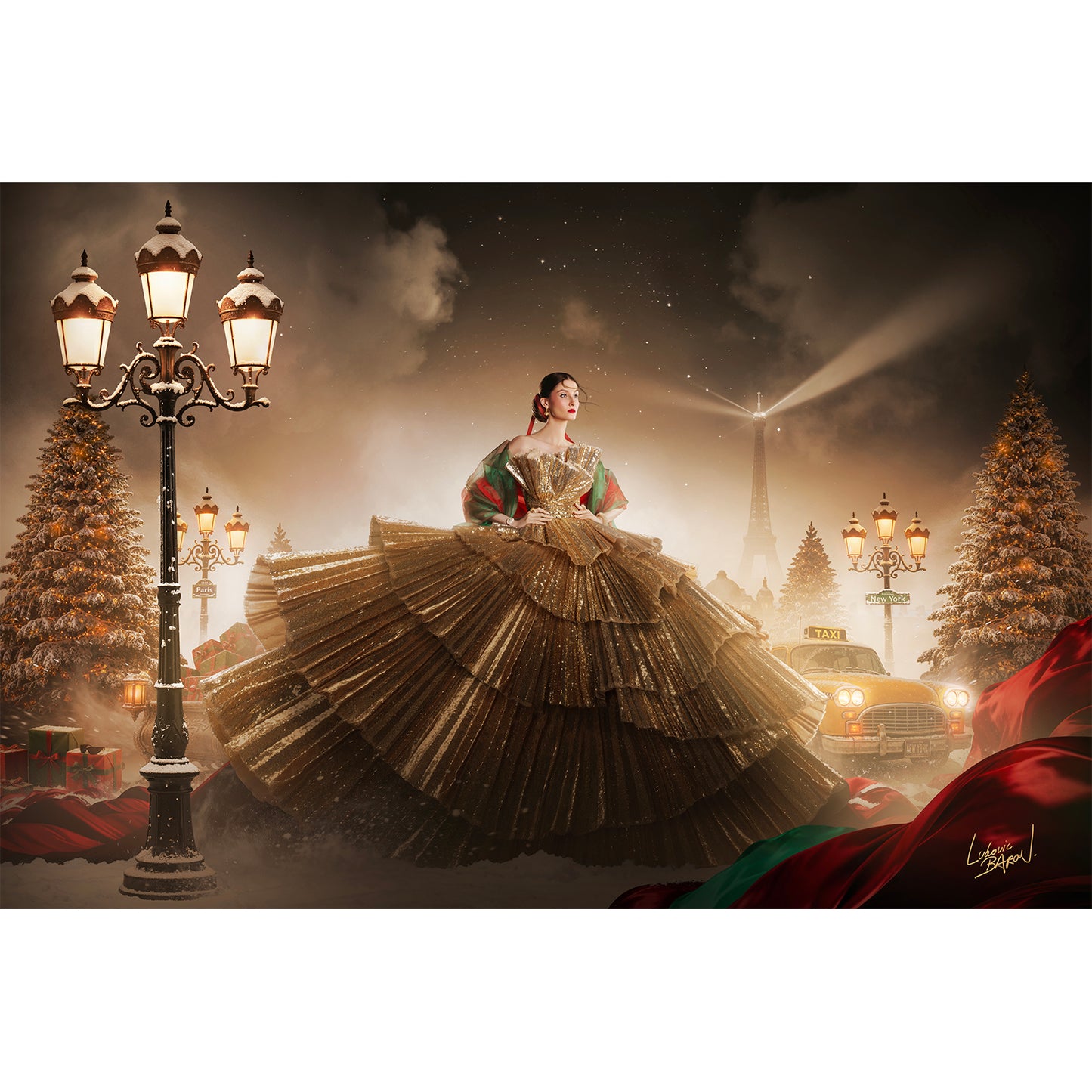 Un Noël à Paris - Affiche fine art