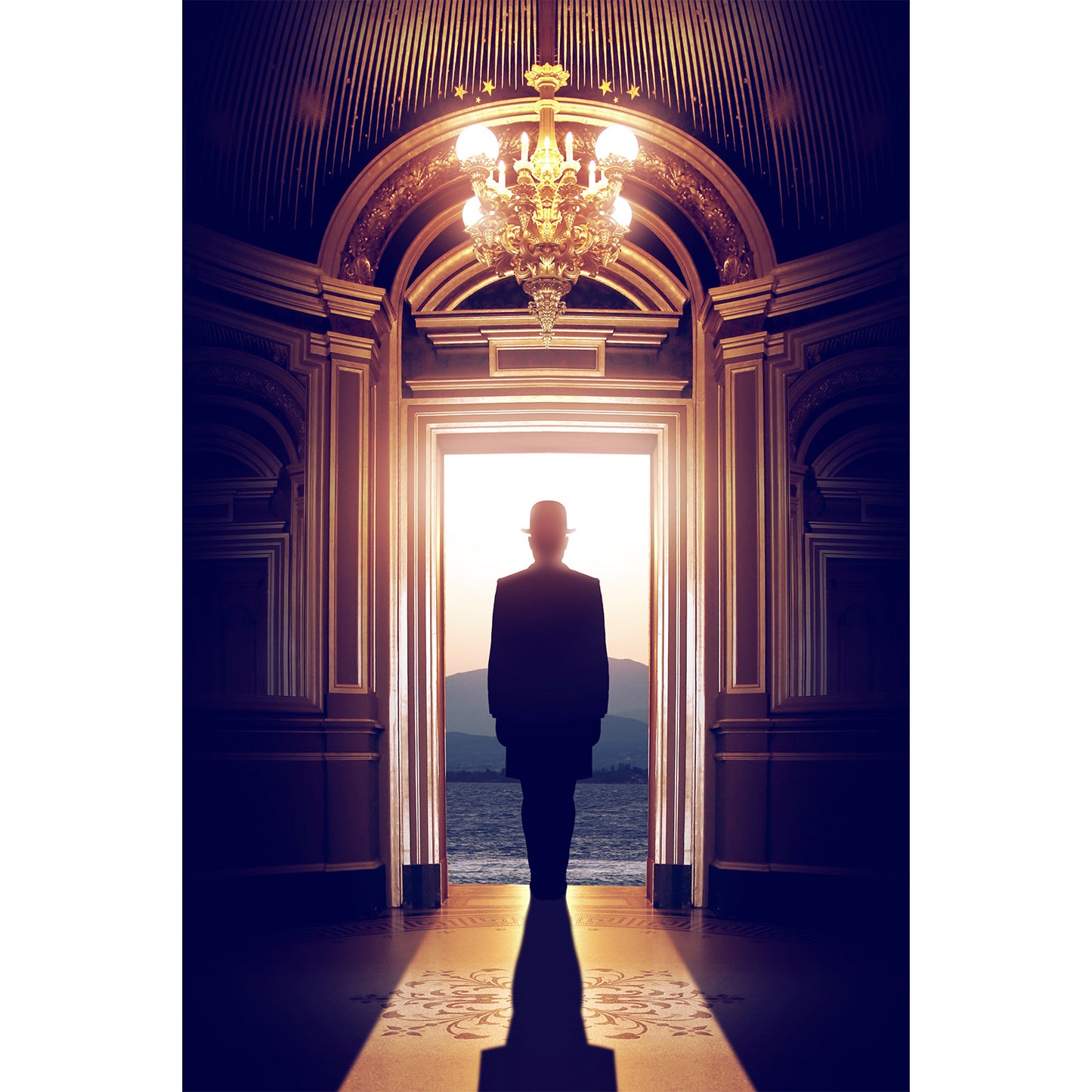 The man in the shadow - Fine art poster