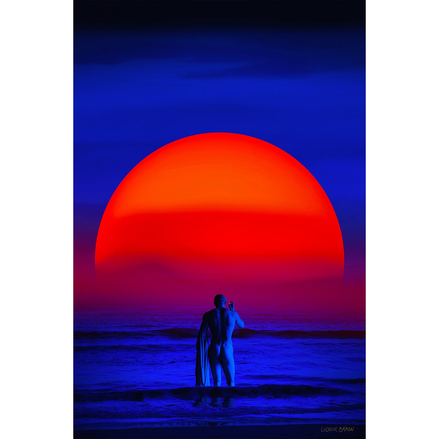 The man facing the sea - Fine art poster