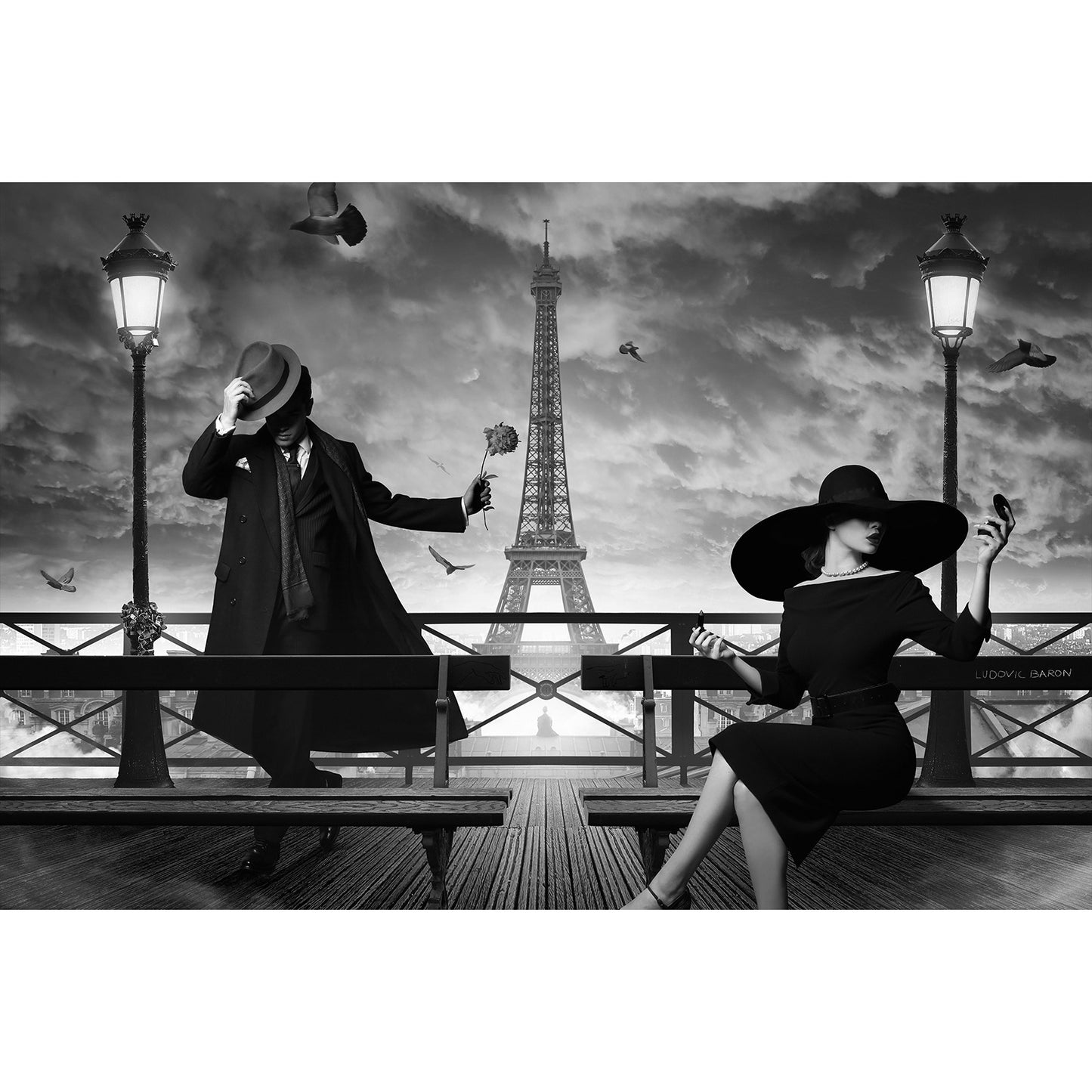 Seduction in Paris - Fine art poster