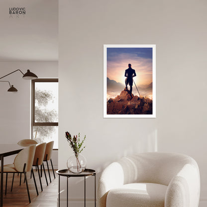 The traveler facing the sea of clouds - Fine art poster