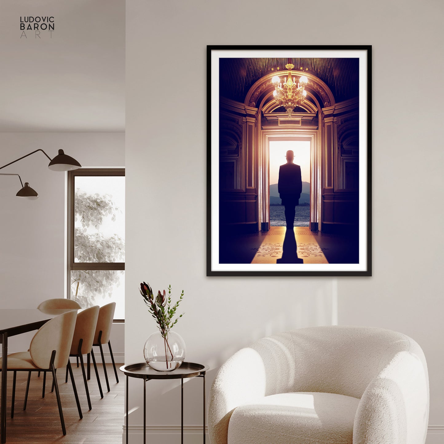 The man in the shadow - Fine art poster